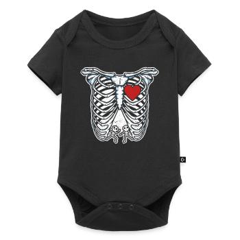Annonce de grossesse squelette Gemini XRay - Body à manches courtes Premium Bébé - noir - Devant