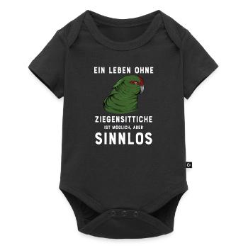 Ziegensittich I Laufsittich Motiv für Vogel Halter - Baby Premium Kurzarmbody - Schwarz - Vorne