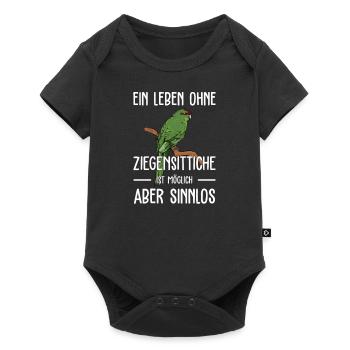 Ziegensittich I Laufsittich Motiv für Vogel Halter - Baby Premium Kurzarmbody - Schwarz - Vorne