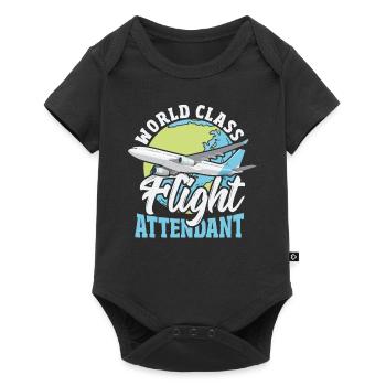 Aviation d’agent de bord de classe mondiale - Body à manches courtes Premium Bébé - noir - Devant