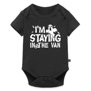 Je resterai dans le van Ghost Hunt Ghost Hunters - Body à manches courtes Premium Bébé - noir - Devant