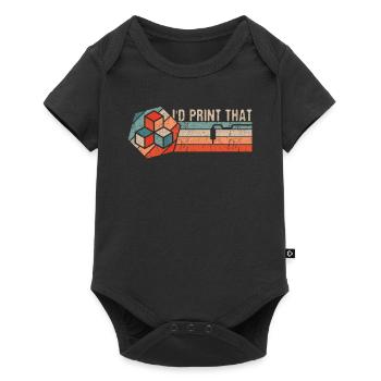 Impression 3D Imprimante 3D Retro Design Slice Print - Body à manches courtes Premium Bébé - noir - Devant
