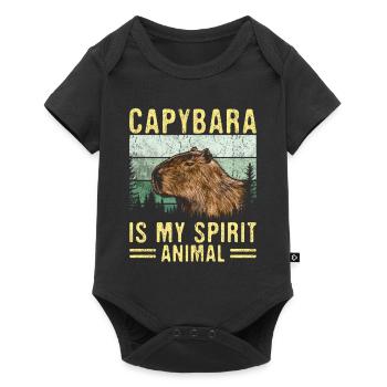 Capybara Is My Spirit Animal - Baby Premium short-sleeve bodysuit - black - Front