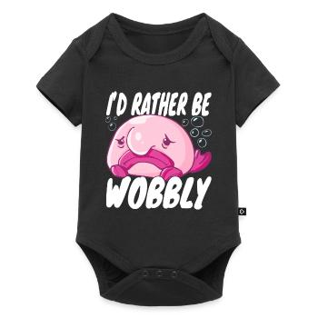 Costume de Blobfish - Visage de poisson Blob laid - - Body à manches courtes Premium Bébé - noir - Devant
