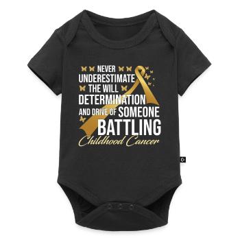 Childhood Cancer - Baby Premium short-sleeve bodysuit - black - Front