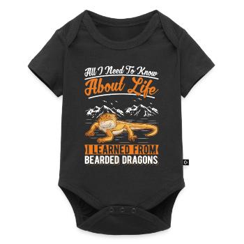 Bearded dragon Gift Pogona - Baby Premium short-sleeve bodysuit - black - Front