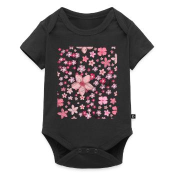 Culture japonaise Cherry Blossom Idée cadeau Sakura - Body à manches courtes Premium Bébé - noir - Devant