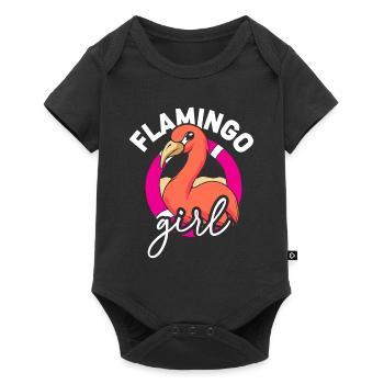 Flamingo Girl Cute Sayings Flamingos Animal - Baby Premium short-sleeve bodysuit - black - Front