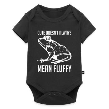 Niedlich Bedeutet Nicht Immer Flauschig - Baby Premium Kurzarmbody - Schwarz - Vorne