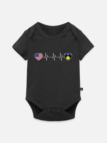 Guadeloupe - Baby Premium Kurzarmbody - Schwarz