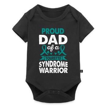 Father of Tourette's Syndrome Warrior Awareness - Baby Premium short-sleeve bodysuit - black - Front