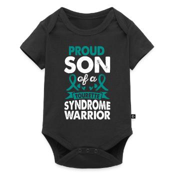 Son of Tourette's Syndrome Warrior Awareness Month - Baby Premium short-sleeve bodysuit - black - Front