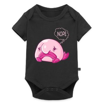 Costume de Blobfish - Visage de poisson Blob laid - - Body à manches courtes Premium Bébé - noir - Devant