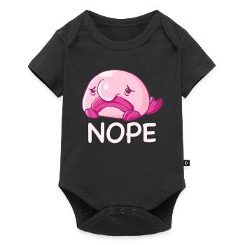 Costume de Blobfish - Visage de poisson Blob laid - - Body à manches courtes Premium Bébé - noir - Devant