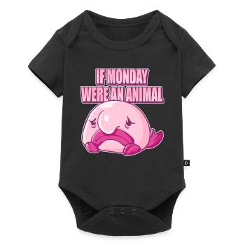 Costume de Blobfish - Visage de poisson Blob laid - - Body à manches courtes Premium Bébé - noir - Devant