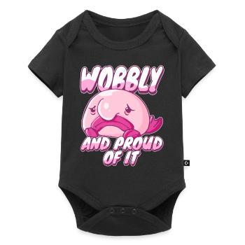 Costume de Blobfish - Visage de poisson Blob laid - - Body à manches courtes Premium Bébé - noir - Devant