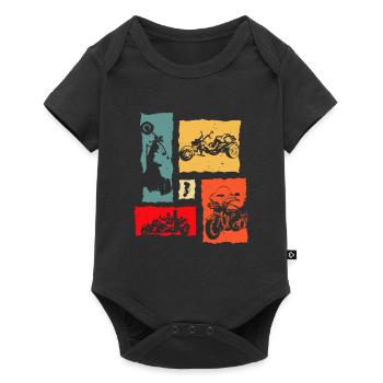 Trike Retro - Baby Premium Kurzarmbody - Schwarz - Vorne