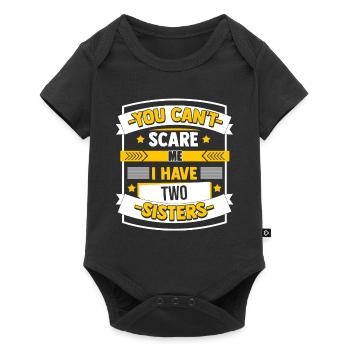 Not Scared Father's Mother's day Gift Sibling Fami - Baby Premium Kurzarmbody - Schwarz - Vorne