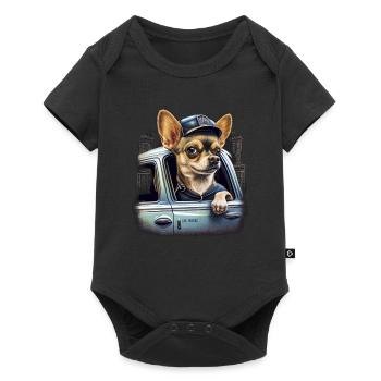 Chihuahua | Police Officer Hat Funny Dog Detective - Baby Premium short-sleeve bodysuit - black - Front