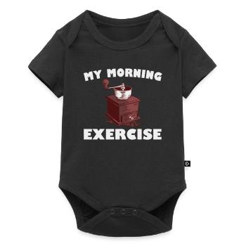 Coffee Grinder Coffee Grinding - Baby Premium short-sleeve bodysuit - black - Front