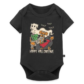 Joyeux Halloweenie teckel amoureux des chiens drôle - Body à manches courtes Premium Bébé - noir - Devant