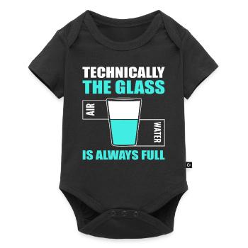Technically The Glass Is Always Full Biochemist - Baby Premium short-sleeve bodysuit - black - Front