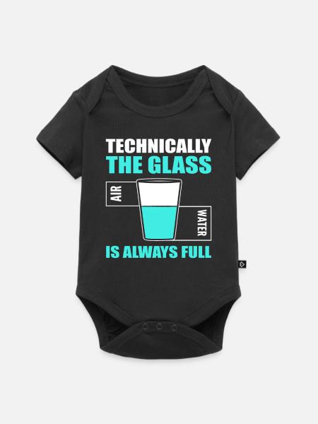 Technically The Glass Is Always Full Biochemiker - Baby Premium Kurzarmbody - Schwarz