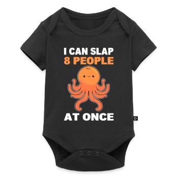 Funny ocean animal fisherman - Baby Premium short-sleeve bodysuit - black - Front