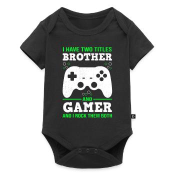 Gamer Gaming Videospiele Video Games - Baby Premium Kurzarmbody - Schwarz - Vorne