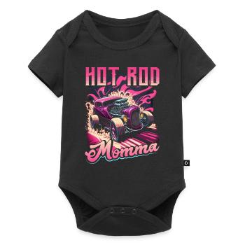 Hot Rod Momma, Muscle Car Womens Hot Rod - Baby Premium Kurzarmbody - Schwarz - Vorne
