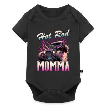 Hot Rod Momma, Retro Muscle Car Womens Hot Rod - Baby Premium Kurzarmbody - Schwarz - Vorne