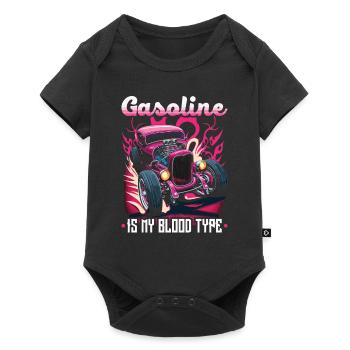Hot Rod, Gasoline Is My Blood Type, Retro Womens - Baby Premium short-sleeve bodysuit - black - Front