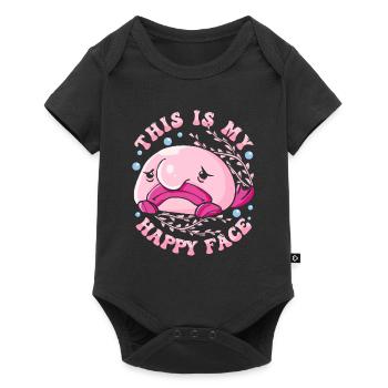 Costume de Blobfish - Visage de poisson Blob laid - - Body à manches courtes Premium Bébé - noir - Devant