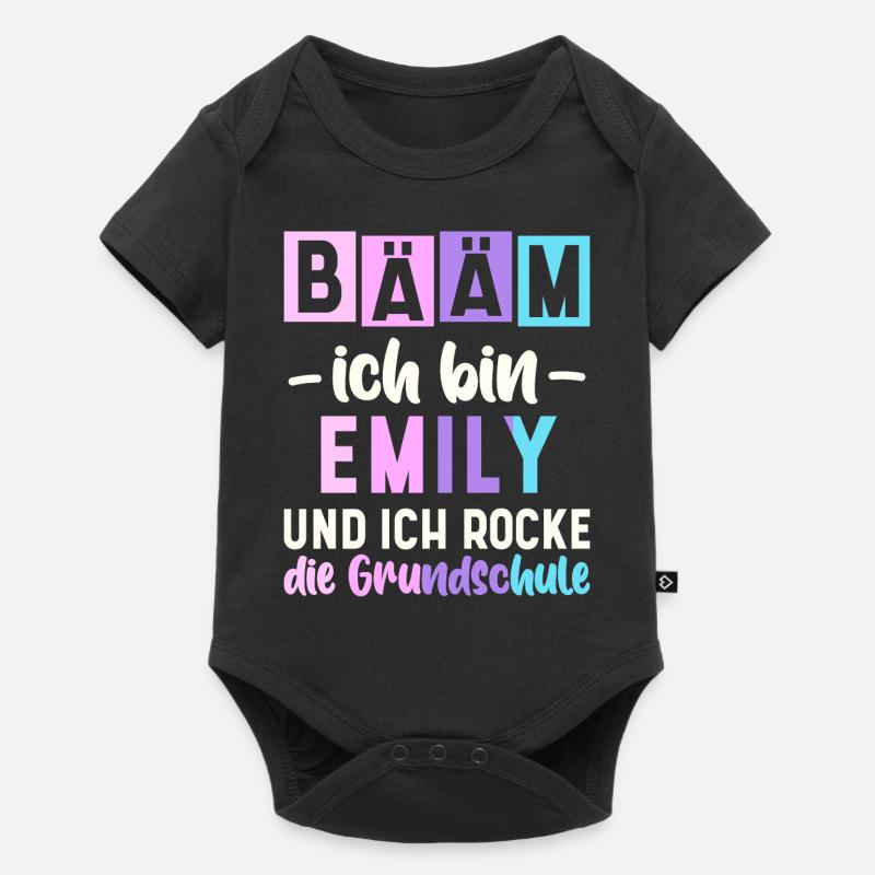 Name Emily Geschenk Grundschule - Baby Premium Kurzarmbody - Schwarz