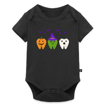 Teeth Ghost Pumpkin Witch Cute Dentist - Baby Premium short-sleeve bodysuit - black - Front