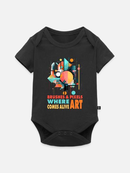 Digitale Kunst - Baby Premium Kurzarmbody - Schwarz