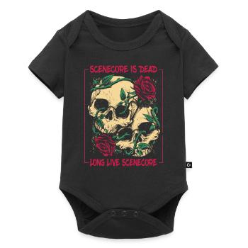 Scenecore est mort Longue vie à Scenecore - Body à manches courtes Premium Bébé - noir - Devant