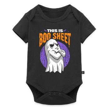 Das ist Boo Sheet Ghost Halloween - Baby Premium Kurzarmbody - Schwarz - Vorne