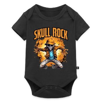 Halloween Skeleton Dabbing Hip Hop Skull Rock - Body à manches courtes Premium Bébé - noir - Devant