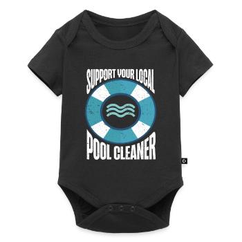 Nettoyage de piscine Travail Gardien de piscine - Body à manches courtes Premium Bébé - noir - Devant
