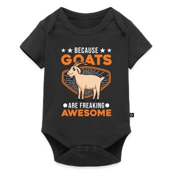 Cadeau de berger de chèvre - Body à manches courtes Premium Bébé - noir - Devant