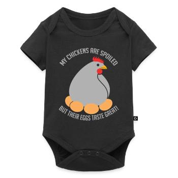 My chickens are spoiled but the eggs taste good - Baby Premium short-sleeve bodysuit - black - Front