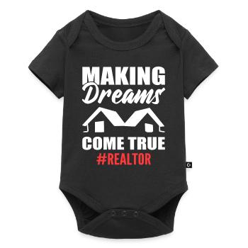 Making Dreams Come True #realtor Brokers - Baby Premium short-sleeve bodysuit - black - Front