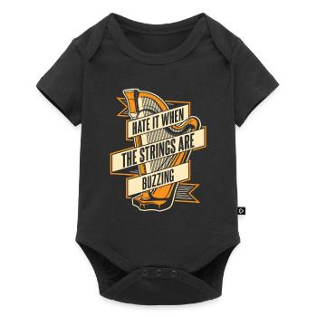 Hate It When The Strings Are Buzzing Harp - Baby Premium short-sleeve bodysuit - black - Front