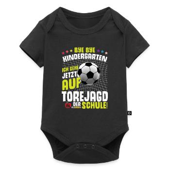 Bye Bye Kindergarten Einschulung - Baby Premium Kurzarmbody - Schwarz - Vorne
