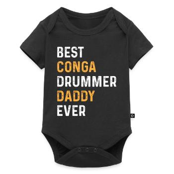 Daddy Conga Musician - Best Conga Drummer Daddy Ev - Baby Premium Kurzarmbody - Schwarz - Vorne