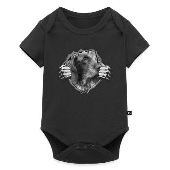 Dogs German Wirehaired Dog Owners - Baby Premium short-sleeve bodysuit - black - Front