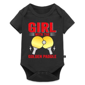 Tenue de Joueur Fille Femmes Dames! Ping-pong - Body à manches courtes Premium Bébé - noir - Devant