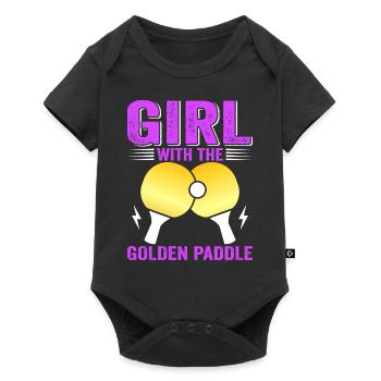 Tenue de Joueur Fille Femmes Dames! Ping-pong - Body à manches courtes Premium Bébé - noir - Devant