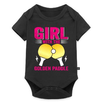 Tenue de Joueur Fille Femmes Dames! Ping-pong - Body à manches courtes Premium Bébé - noir - Devant